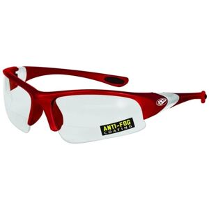 SSP Eyewear Entiat Clear Anti-Fog Bifocals Shooting Glass Readers w/ 3.00 Magnification, Red Frame, Crystal Clear Anti-Fog Lens, ENTIAT 300 RED CL A/F