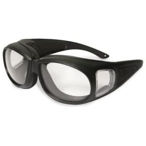 SSP Eyewear Kachess Over The Glasses Shooting Glasses, Black Frame, Crystal Clear Anti-Fog Lens, KACHESS CL A/F