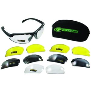 SSP Eyewear Top Focal Shooting Glasses Premier Kit, 3.00, Matte Black Frame, Amber, Clear, and Smoked Lenses, TF300 PREMIER KIT