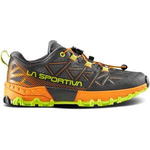 La Sportiva Bushido II Jr Shoes - Kid's, Carbon/Hawaiian Sun, 26, 56L-900208-26