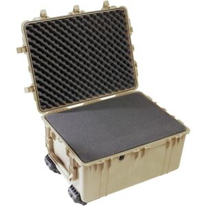 Pelican 1630 Protector Large Watertight 31x24x17in Case, Desert Tan w/ Wheels, Foam 1630-000-190