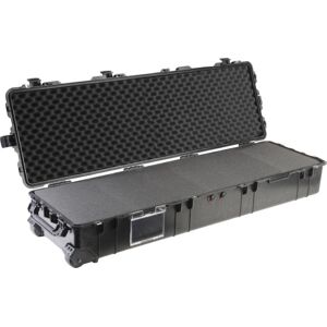 Pelican 1770 Long Watertight Case w/Foam and Lid, Black, 017700-0000-110