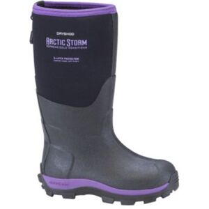 Dryshod Arctic Storm Kids Winter Boot, Black/Purple, 1, ARS-KD-PP-100