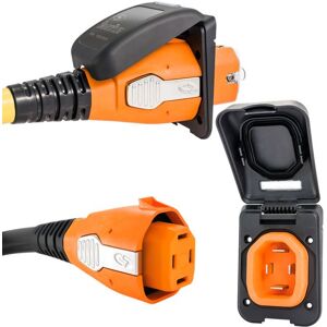 SmartPlug 50 Amp Non Metallic Black Inlet & Plug Combo - Boat & RV, B50ASSYPB