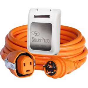SmartPlug Amp Dual Configuration 50' Cordset w/Tinned Wire &Twist-Type Connector & 30 Amp Non-Metallic White Inlet 30, C30503BM30PW