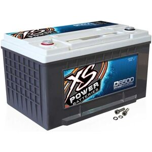 XS Power D6500 AGM Deep Cycle 12 Volt Battery - 3,900A, 1070CA, 75Ah, 3000W / 4000W, White, D6500