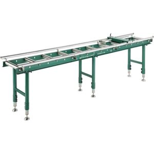 Grizzly Industrial 14in. x 118in. Heavy-Duty Roller Table with Work Stop, T28174