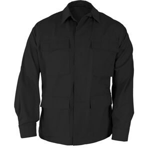 Propper Genuine Gear BDU 4-Pocket Coat, 65/35 Poly Cotton Twill, Small - Long, Black