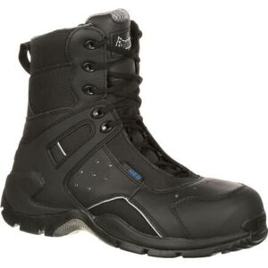 Rocky Boots 1st Med Carbon Fiber Toe Puncture-resistant Side-zip Waterproof Public Service Boot - FQ0911113BK9.5M
