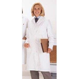 Superior Uniform Womens Polyester/Combed Cotton Poplin Lab Coats, WORKLON 438-L Labcoat Lady Wh Poplin L