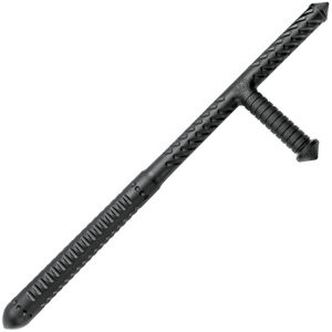 United Cutlery 3315 Night Watchman Tonfa Baton, 24in Overall, Glass Breaker, Polypropylene Construction, Black, Black, UC3315