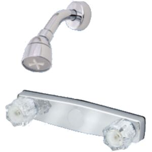 "Empire Brass U Yjw59 RV Non Metallic Chrome Shower Valve Kit w/ Crystal Handles 8 Includes Shower Kit, U-YJW59/1209.3102"