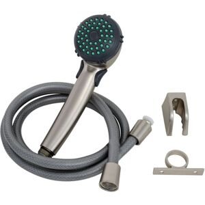 Phoenix Faucets Single Function Handheld Shower Kit With Trickle Shut Off 60 Vinyl Brushed Nickel, 60in, PF276044"