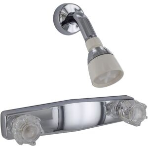 Phoenix Faucets Two Handle 8 Shower Valve w/ Shower Head Kit For Exposed Shower Chrome, PF214334"