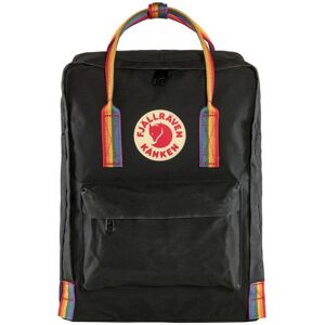 Fjallraven Kanken Rainbow Backpack, Black/Rainbow Pattern, One Size, F23620-550-907-One Size