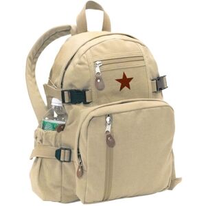 Rothco Vintage Canvas Compact Backpack, Khaki, 9162-Khaki