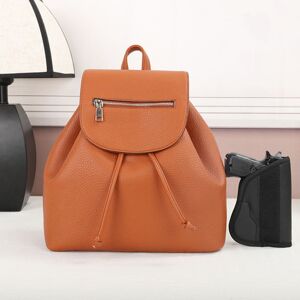 VISM BW9936 PU Daypack, Brown, BW9936BR