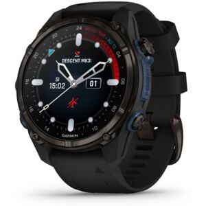 Garmin Descent Mk3i 43 mm, Carbon Gray DLC Titanium with Black Silicone Band, 010-02753-10