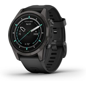 Garmin Epix Pro Gen 2 - Sapphire Edition Watches, 42mm, Carbon Gray DLC Titanium w/ Black Band, 010-02802-14