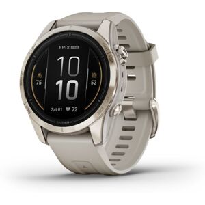 Garmin Epix Pro Gen 2 - Sapphire Edition Watches, 42mm, Soft Gold w/ Light Sand Band, 010-02802-10