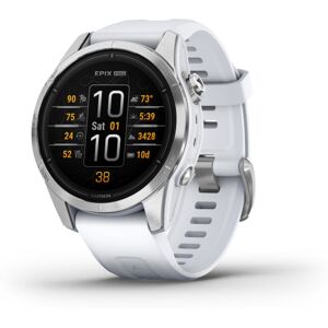 Garmin Epix Pro Gen 2 - Standard Edition Watches, 42mm, Silver w/ Whitestone Band, 010-02802-00