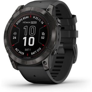Garmin Fenix 7X Pro Sapphire Solar Edition Carbon Gray DLC Titanium with Black Band Watch, 010-02778-10