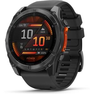 Garmin fenix 8 AMOLED 51mm GPS Watch, Slate Gray with Black Silicone Band, 010-02905-00