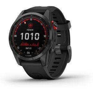 Garmin Fenix7S Solar Watch, Slate Gray Case, Black Band, 010-02539-12
