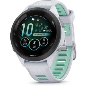 Garmin Forerunner 265S Watch, Black Bezel w/ Whitestone Case and Whitestone/Neo Tropic Silicone Band, 010-02810-04