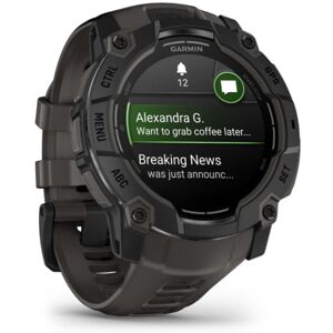 Garmin Instinct 3 Amoled GPS Watch, 50mm dia, Black/Charcoal, 010-03020-00