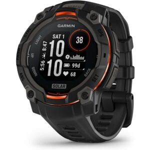 Garmin Instinct 3 Solar GPS Watch, 45mm dia, Black, 010-02934-00