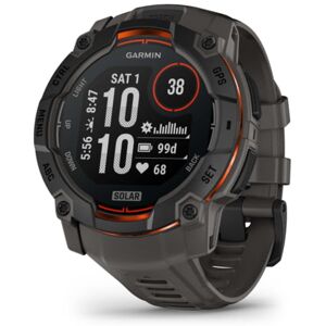 Garmin Instinct 3 Solar GPS Watch, 50mm dia, Black/Charcoal, 010-02935-00