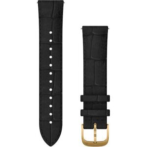 Garmin Quick Release Band, 20 mm, Black Embossed Italian Leather w/Gold Hardware, 010-12924-22