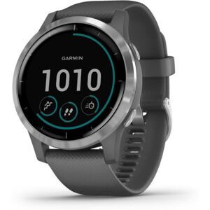 Garmin Vivoactive 4 GPS Smartwatch, Shadow Gray/Silver, 010-02174-01