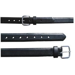 Boston Leather 1 Feather Edge Dress Belt, Black - 6410-1-56