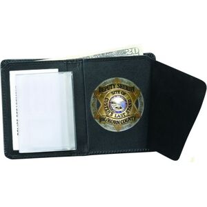 Strong Leather Badge Wallet - Dress, Black - 79610-0752