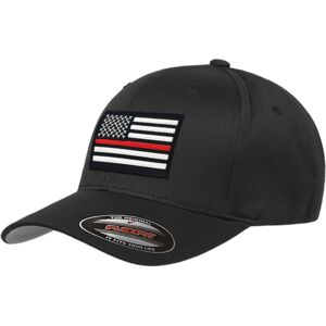 Thin Blue Line Flexfit Thin Red Line Hat - FLEX-TRL-BLACK-MEDIUM
