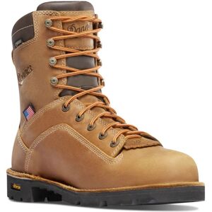 Danner Quarry USA 8in 400G Insulation Non-Metallic Toe Boots, Distressed Brown, 14EE, 17321-14EE