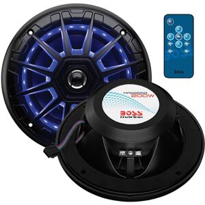 Boss Audio 6.5in 2-Way Marine 200W Speaker with RGB Lights - Pair, Black, MRGB65B