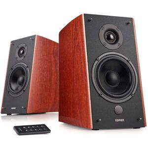 Edifier R2000DB-Wood Powered Bluetooth Bookshelf Speaker, Brown, Medium, 4001451