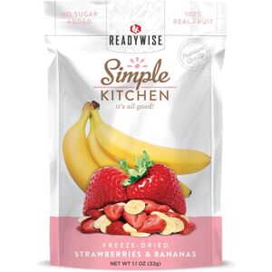 ReadyWise Freeze-Dried Strawberries & Bananas, 6 Pack, RWSK05-009