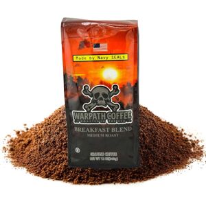 Warpath Coffee Breakfast Blend Ground Coffee, Medium Roast, Black, 2 Lb, 108