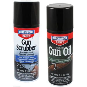 Birchwood Casey Gun Scrubber & Synthetic Gun Oil-10oz Aerosol 2-Pack, 33302