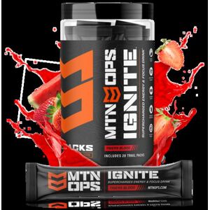 MTN OPS Ignite Supercharged Energy Drink, 20 Trail Packs, Tigers Blood, 1033-TB