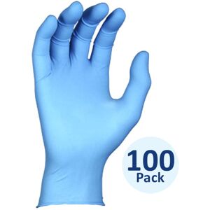Best Manufacturing N-DEX Ambidextrous Powder-Free Nitrile Gloves, 4 Mil Thickness, 24.1 Cm, Accelerator-Free, Green, Small, 100 Pack, 7705PFTS/ 47742-970
