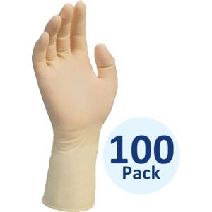 Kimberly Clark Kimtech G3 Hand-Specific Latex Gloves, 50 Lefts and 50 Rights per Bag, Powder-Free, Natural Color, 6, 100 Pack, HC1460/32933-728