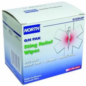 North Safety Products/Haus Wipes Sting Relief PK100 032043P