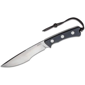 "Acta Non Verba Knives P500 Fixed Blade Knife, 7.5 satin finish Sleipner tool steel blade, Black G10 handle, ANVP500-006"