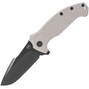 Amare Coloso Linerlock Folding Knife, 5.25in Closed, 4in Black Pvd Coated D2 Tool Steel Blade, Coyote Tan Textured G10 Handle, Pocket Clip, 201902