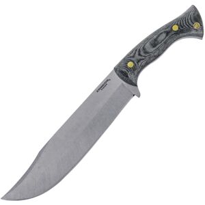 Condor Tool and Knife "Condor Plan A Knife, 9 satin finish 1075HC steel clip point blade, Black and white micarta handle, CTK2823-8.98HC"